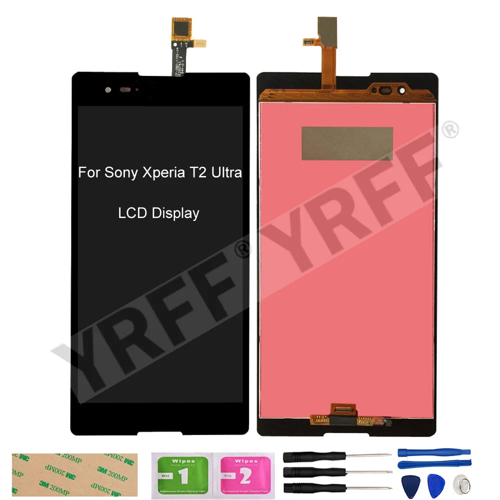 T2 ЖК-дисплей для Sony Xperia Ultra D5303 ЖК-сенсорный экран дигитайзер дисплей Бесплатная