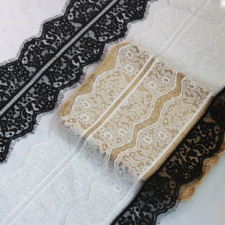 

Bilateral Unilateral Exquisite Eyelashes Lace Garment Wedding Veil Stitching Material Curtain Dress Accessories RS3181