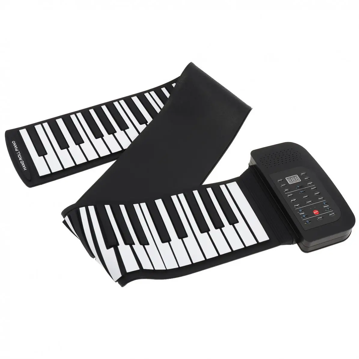 88 Key Roll Up Electronic Piano Rechargeable Silicone Flexible Keyboard Organ Built-in Speaker Support MIDI Bluetooth-compatible