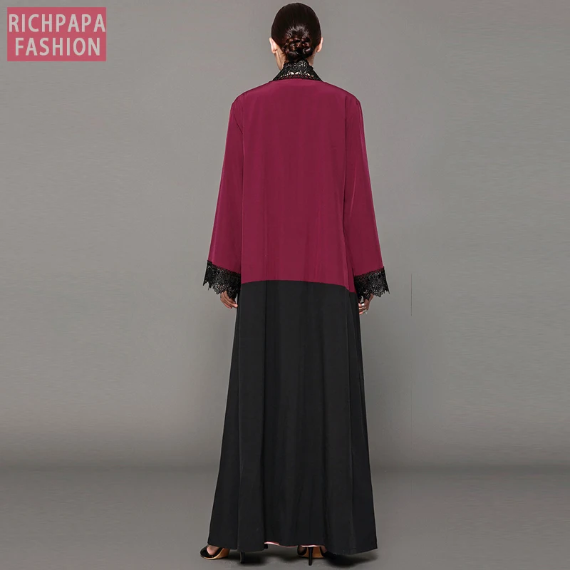Кафтан Дубай Малайзия кружева кимоно кардиган Абая для женщин мусульманский