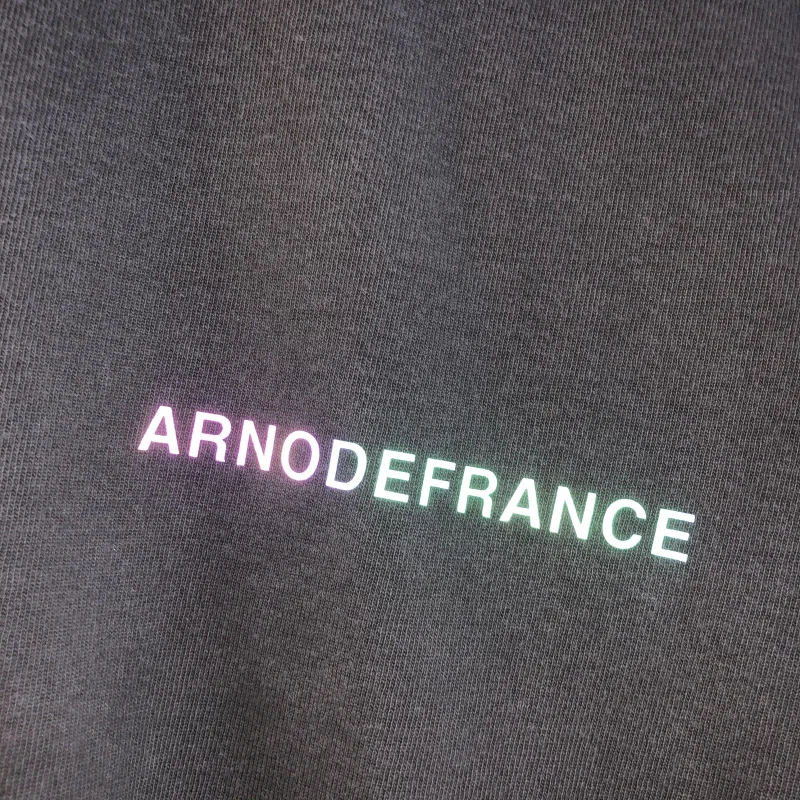 

ARNODEFRANCE Reflective Logo T-shirt Men Women Vintage Arnodefrance Tee Letter Print Tops men clothing