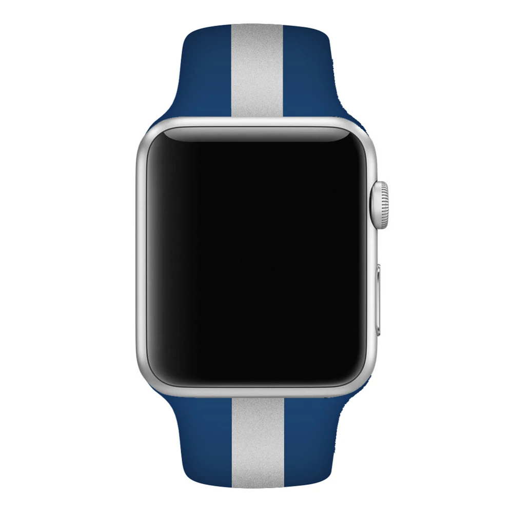 Спортивные костюмы в полоску, ремешок для наручных часов Apple Watch 5 Series 5 4/3/2 Браслет ремешок для наручных часов iWatch 38 мм/40 мм/42 мм/44 мм мягкий силиконовый сменный ремешок