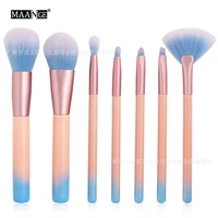 hot selling maange 7 pink blue cosmetic brush sets cosmetic tools makeup tools gift for women