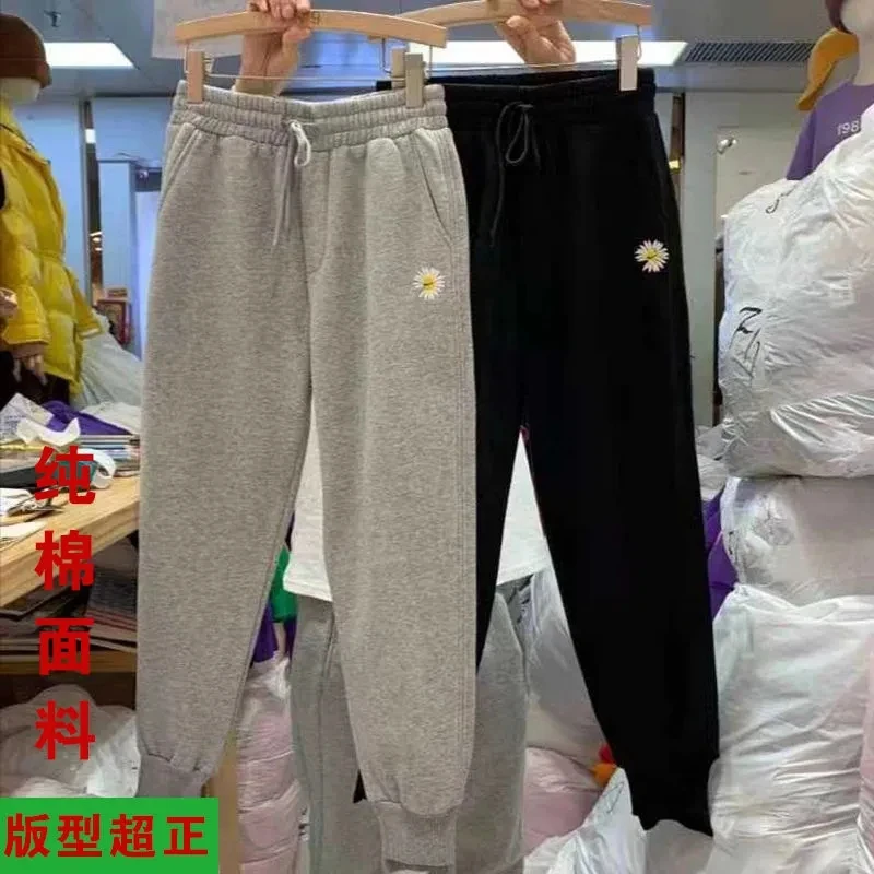 

Loose Legged Casual Pants With Plush Wommen Harlem Pants Show Thin Lantern Sports Pants Korean Loose Elegant Casual Pants 2021