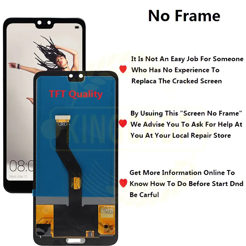 TFT 6," ЖК-дисплей для huawei P20 Pro ЖК-дисплей с рамкой дисплей экран сенсорный дигитайзер сборка P20 Pro CLT-AL01-L29 ЖК-дисплей P20 Plus