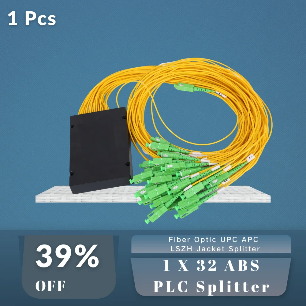 Одномодовый SC/APC SC/UPC Волоконно-оптический ПЛК 1X32 разделитель АБС 1260-1650 нм 2 мм