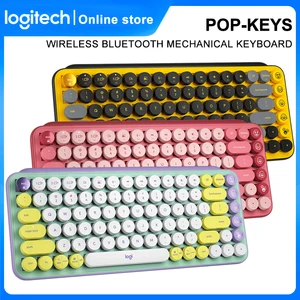 logitech pop keys ttc tea shaft wireless bluetooth mechanical keyboard 85 keyboard keys for gaming laptop ipad free global shipping