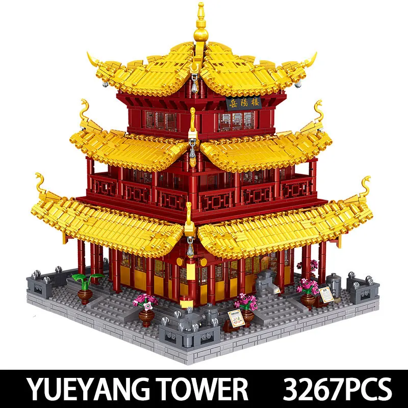 

Yeshin 0932 Chinese Architecture Building Toys The Yue Yang Tower Set Assembly Model Building Blocks Bricks Kids Christmas Gifts