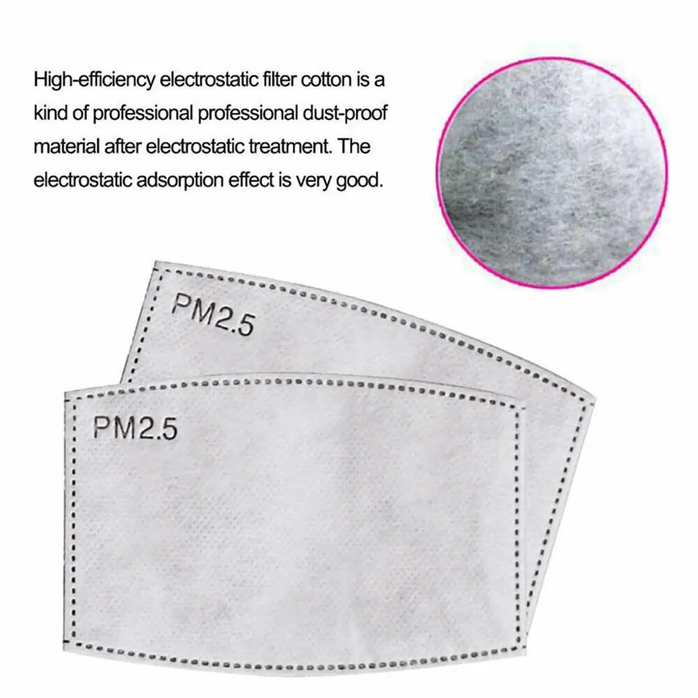 

10-500pcs/lot 5 Layers Non-woven PM2.5 Filter Mask Paper Activated Carbon Adult Masks Anti Dust Haze Mouth Mask Face Mask Filter