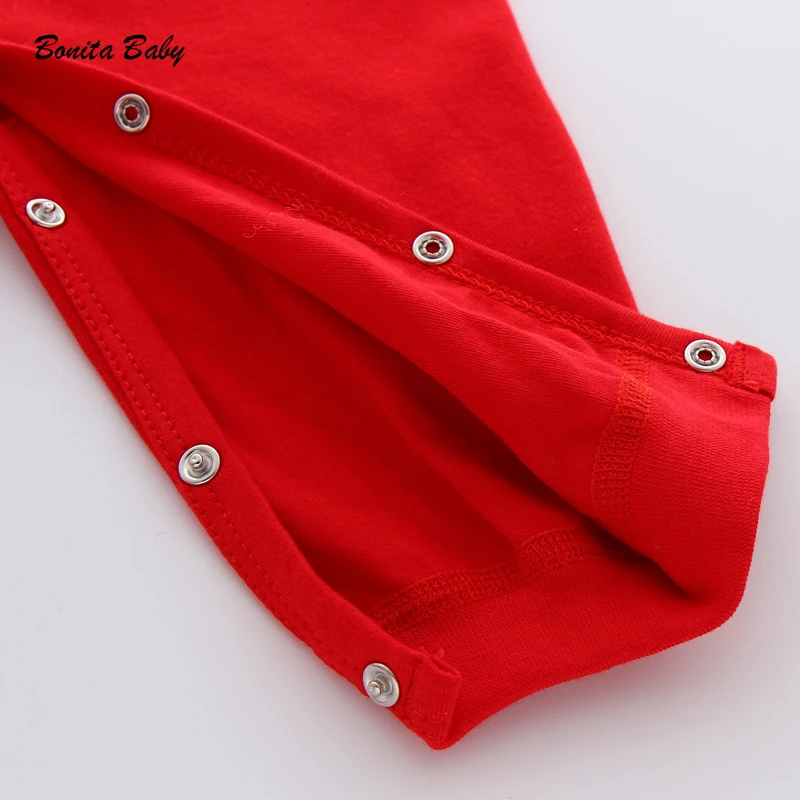Red chinchillas Baby cotton sweater men and women baby autumn 0-12 months newborn spring long sleeve jumpsuit | Детская одежда и