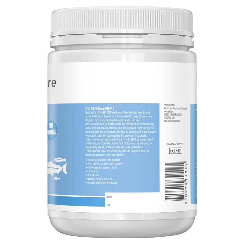 Здоровое уход Омега 3 глубоководное Рыбное масло 1000 мг 400 капсул жирные кислоты EPA