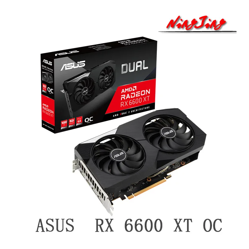  Видеокарта ASUS Dual Radeon RX 6600 XT OC Edition AMD Radeon RX 6600 XT 8 Гб GDDR6 128 бит 7nm RX6600XT поддержка AMD Intel Desktop