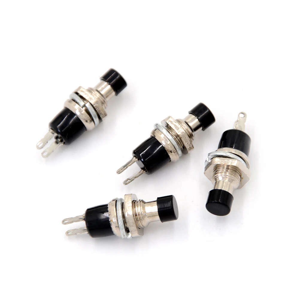 Горячая продажа 4 шт Мини Мгновенный черный сброс кнопка переключатель Lockless