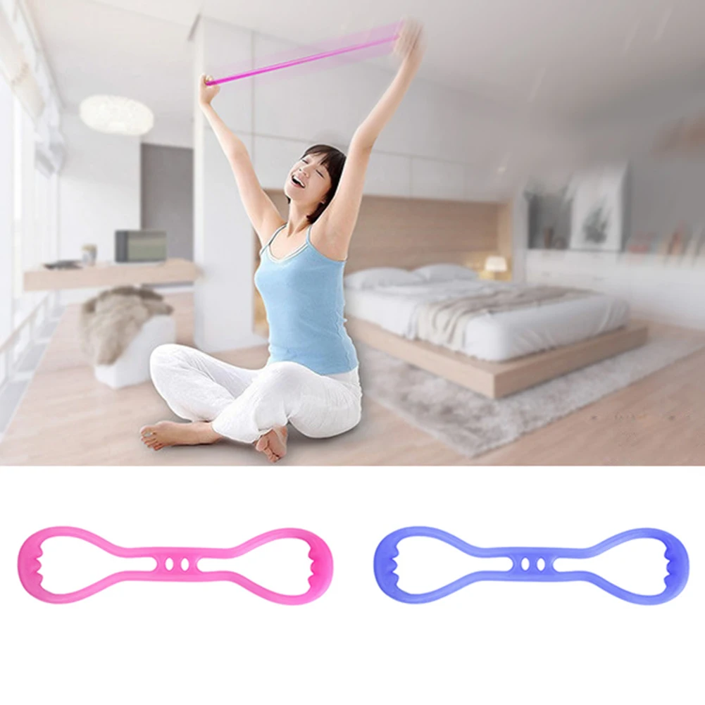 8-Bentuk TPE Elastis Ketegangan Tali Kebugaran Yoga Latihan Peregangan Perlawanan Band Anti-Slip Peregangan Membantu Tubuh Membentuk Alat Baru
