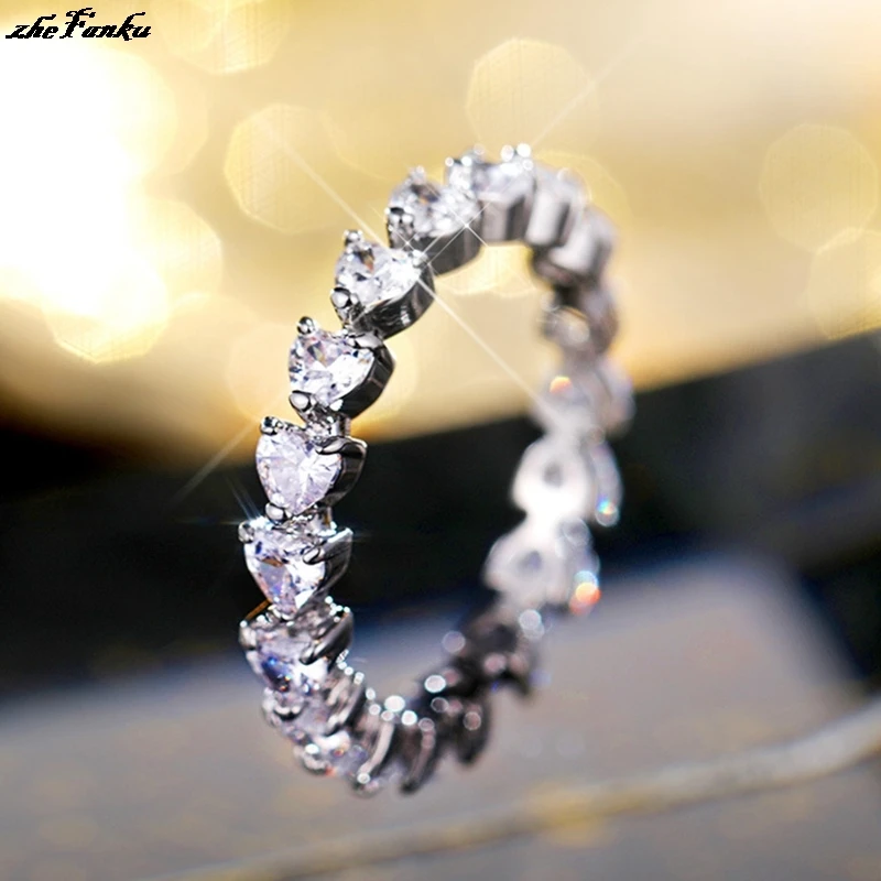 Романтическое сердце обручальные кольца для женщин ювелирные изделия