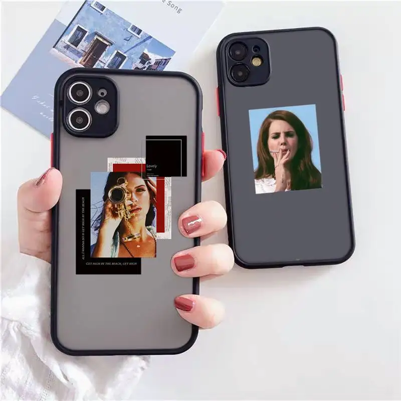 

Lana Del Rey sexy Phone Case For iPhone 12 11 Mini Pro XR XS Max 7 8 Plus X Matte transparent Back Cover