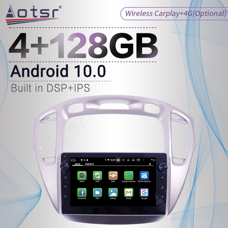 4 + 128 ГБ DSP Carplay Android экран плеер автомобиля для Toyota Highlander 2002 - 2008 GPS навигация
