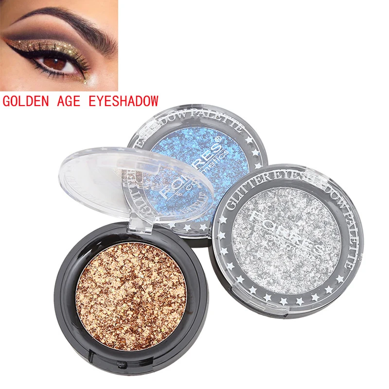 6 цветов мерцающие матовые блестящие большие блестки монохромные тени для век