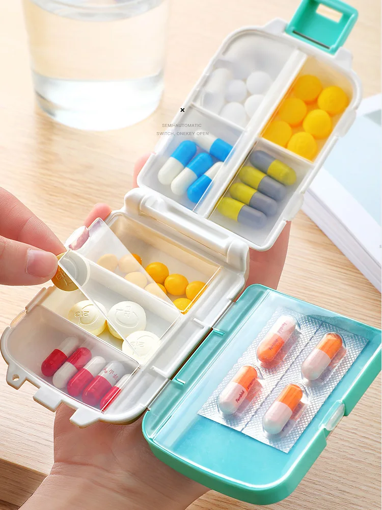 Контейнер для таблеток JOYBOS 8 ячеек органайзер дорожный разделитель лекарств