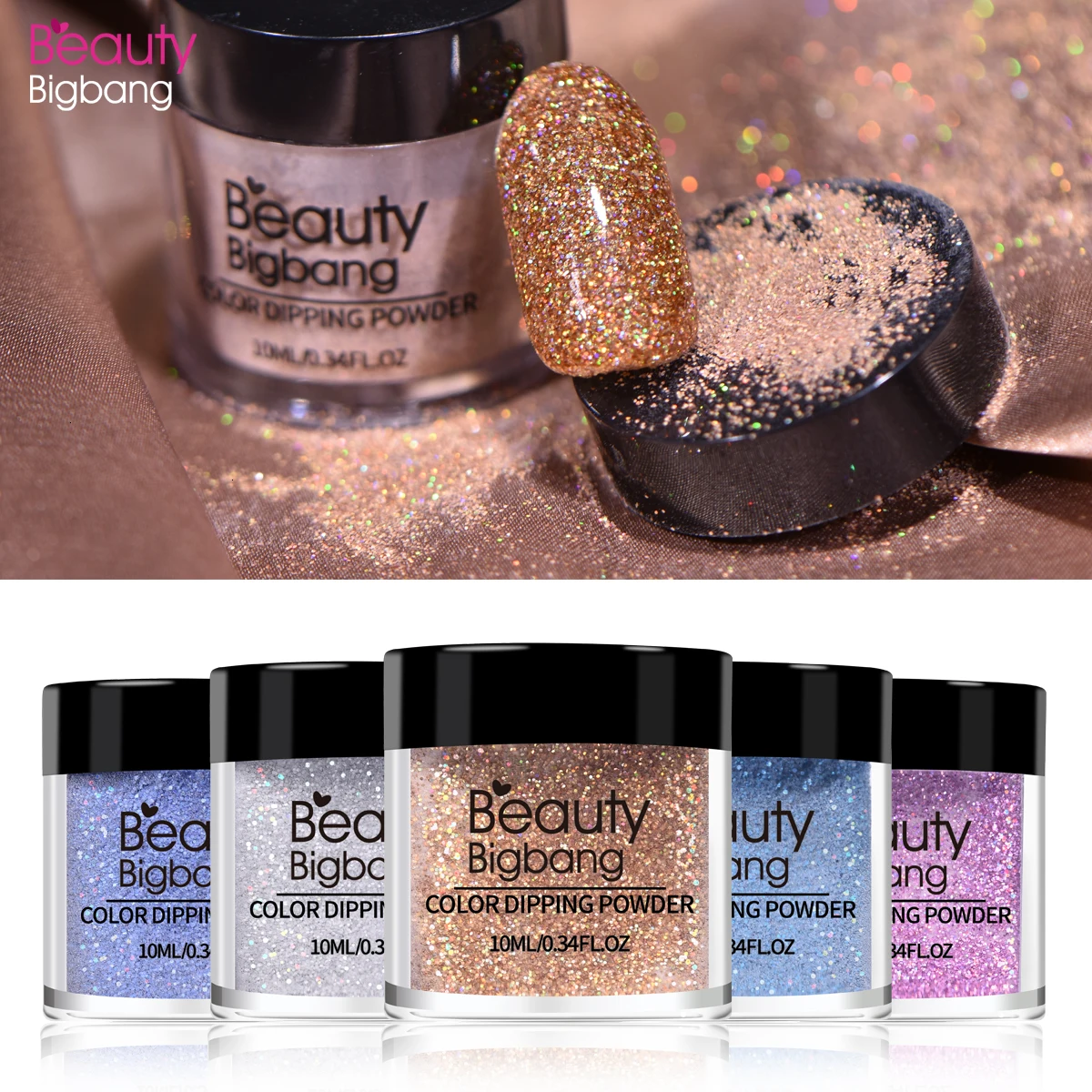 BEAUTYBIGBANG 1 коробка сияющая пыль дизайн ногтей блеск декоративный пигмент порошок хром блесток золото лазер серебро лак Маникюрный Инструмент