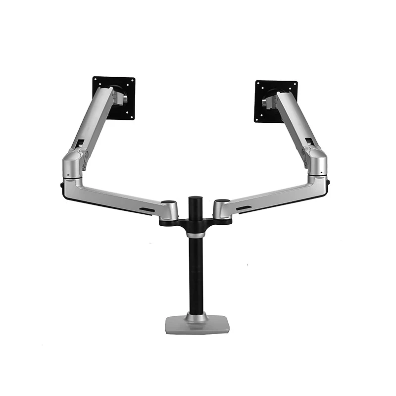 

aluminum Clamp stand 17-32" Double lcd monitor bracket table Mechanical Spring Arm Notebook 17" laptop desktop holder