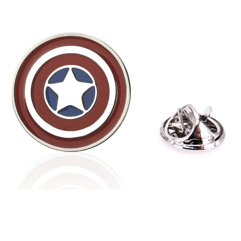 Классическая Брошь на лацканы в виде капитана США Мужская брошь лацкан костюма