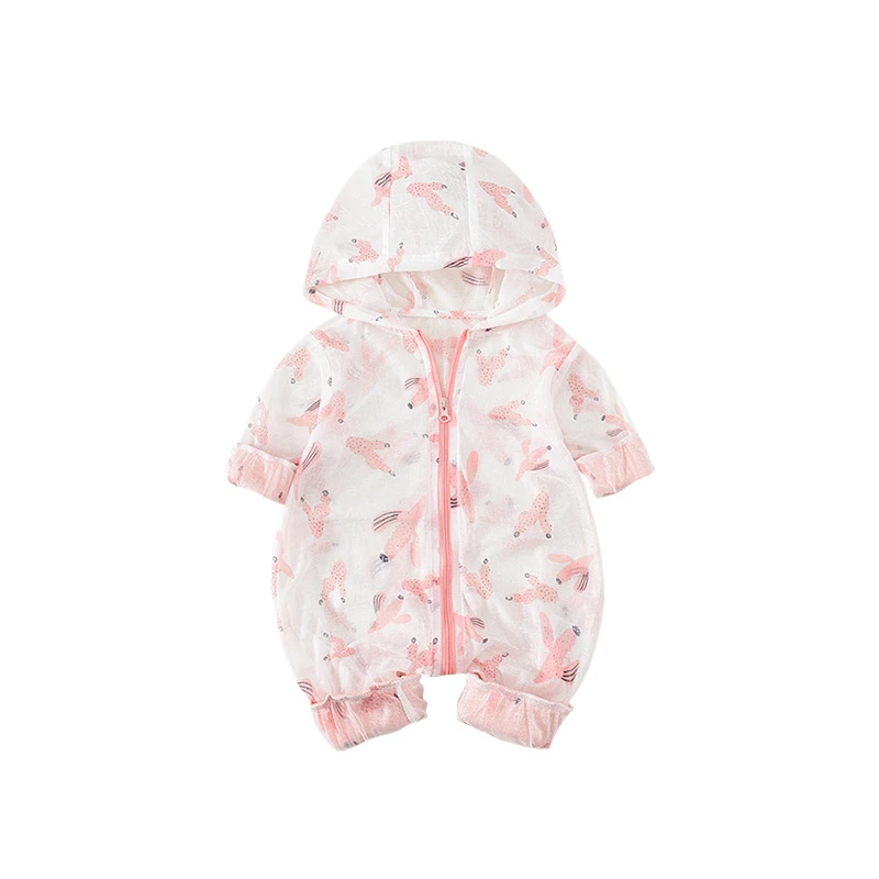 Хлопковый комбинезон с длинными рукавами и принтом кактуса для новорожденных