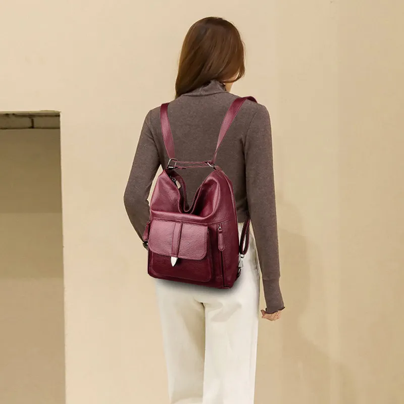 

Deformable Women's Crossbody Bag For Leather Shoulder Bag Multifunction Ladies Luxury Handbags Large Women Messenger Bag