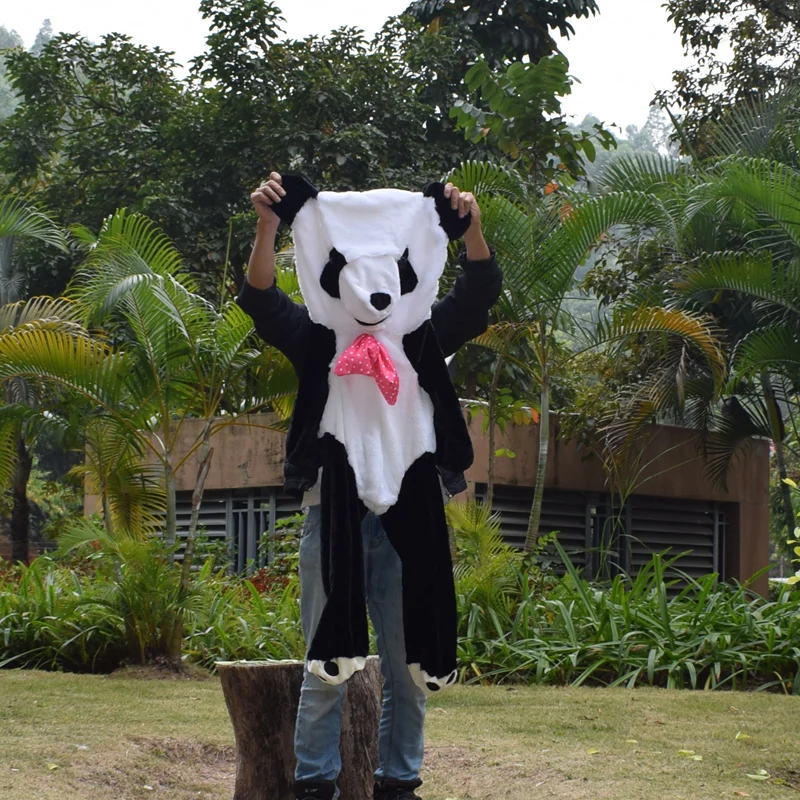 

100-260cm Soft Chinese Giant Panda Skin Panda Toy Big Animals Panda Coat For Kids Valentine's Day Gift Animal Panda Coats