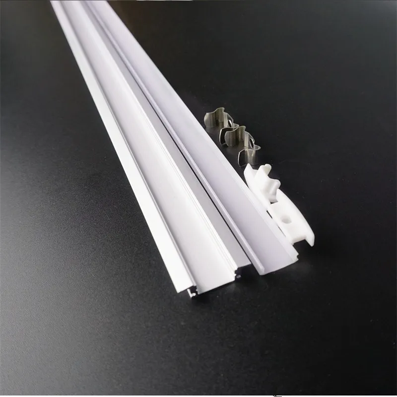 Встраиваемый светодиодный алюминиевый профиль U-типа 5 шт. 20 дюймов В 12 24