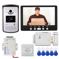 sysd 7 video door phone doorbell home intercom system 1 monitor rfid access ir camera electric strike lock free shipping