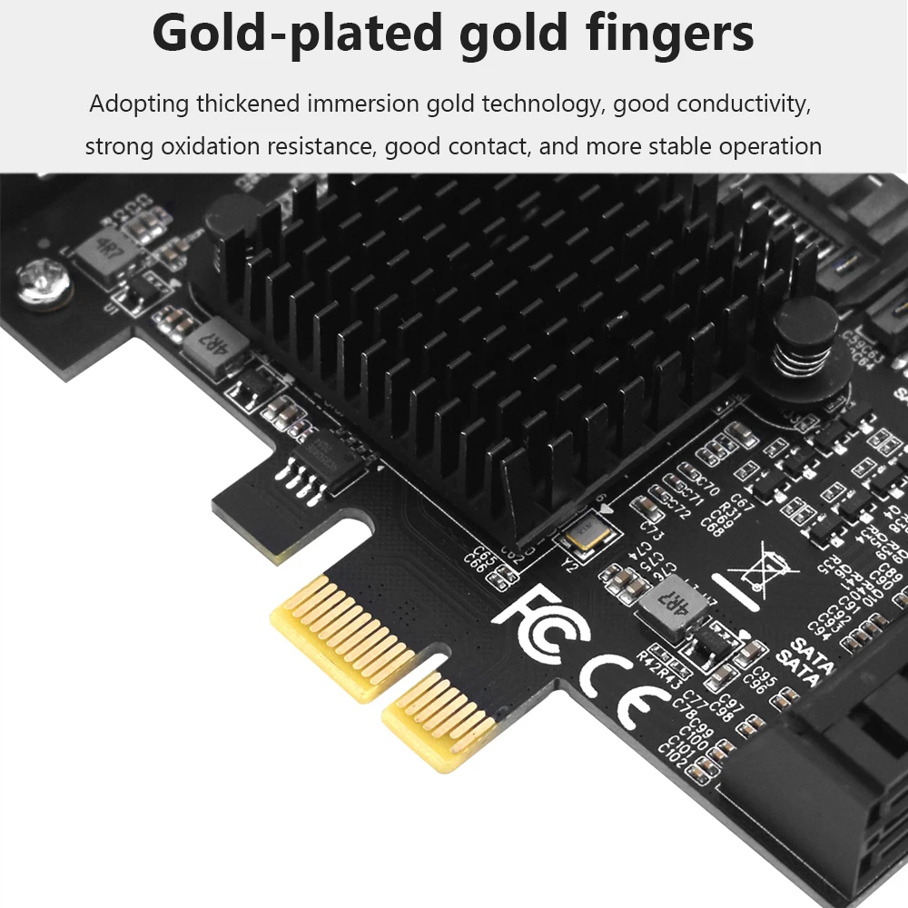 Плата расширения TISHRIC Pcie 1X К 8 SATA PCI Express Райзер с усилителем контроллер PCI-E X16 для HDD