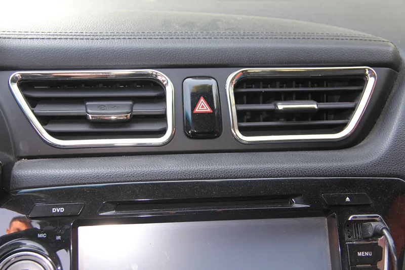 6 шт./компл. автомобильный Стайлинг ABS хромированный чехол для вентиляционного