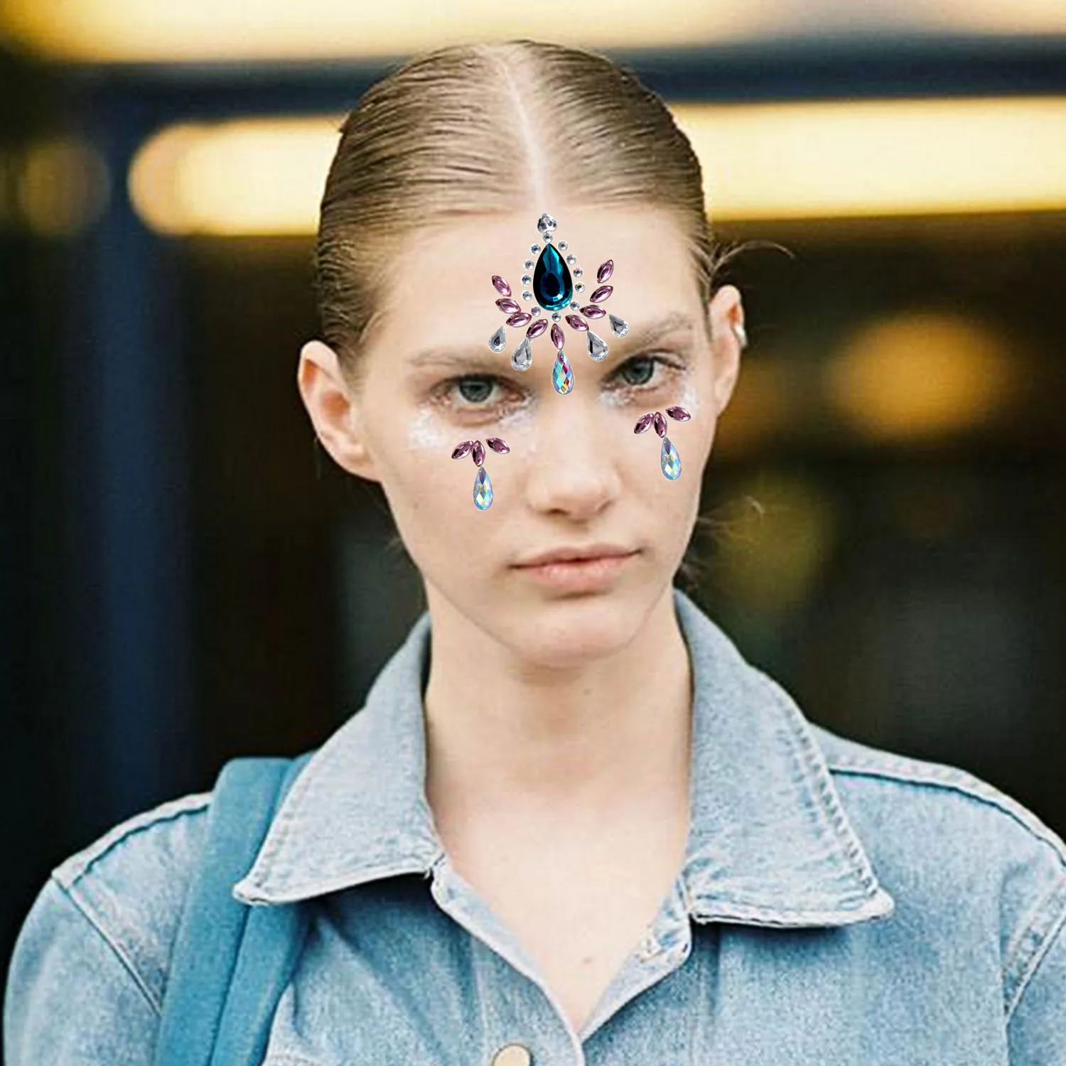 Наклейки для украшений на лицо макияж Временные татуировки боди арт драгоценные