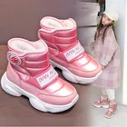 Зимние детские зимние ботинки, детская обувь, детские ботинки без одежды, бархатная Толстая Теплая обувь, короткие ботинки для подростков, розовые кроссовки для девочек, 2021