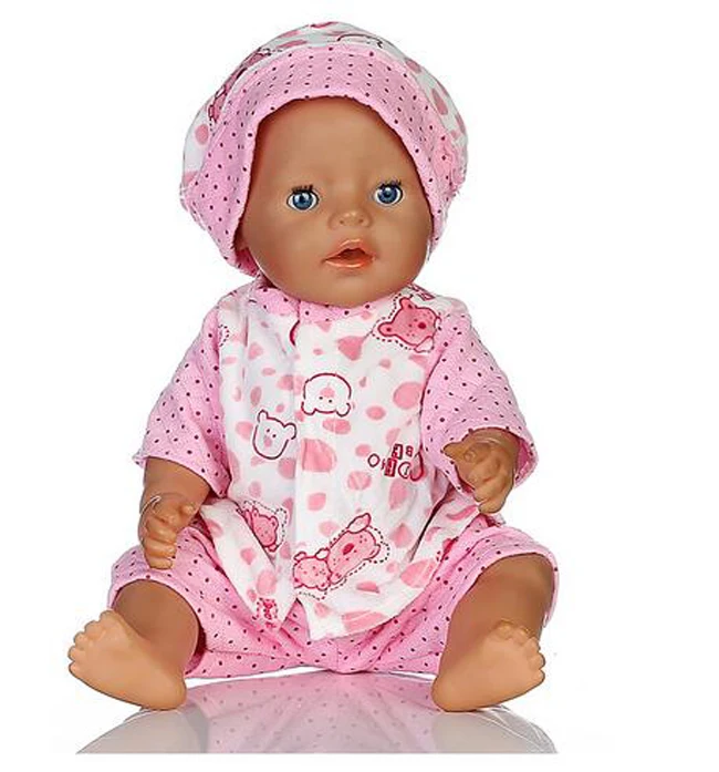 18-дюймовая кукольная одежда для девочек розовая синяя с шапкой штаны 45 см Детская