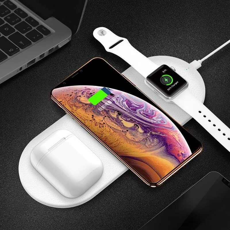 Беспроводное зарядное устройство 3 в 1 для iPhone 11 pro/note10/s10 plus/A50/80|Беспроводные