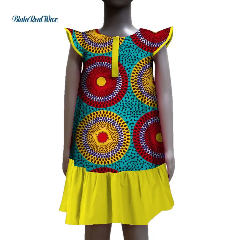 New Lovely Baby Girls Dress African Wax Print Dresses for Kids Children Bazin Riche Traditional Clothing WYT215 | Тематическая