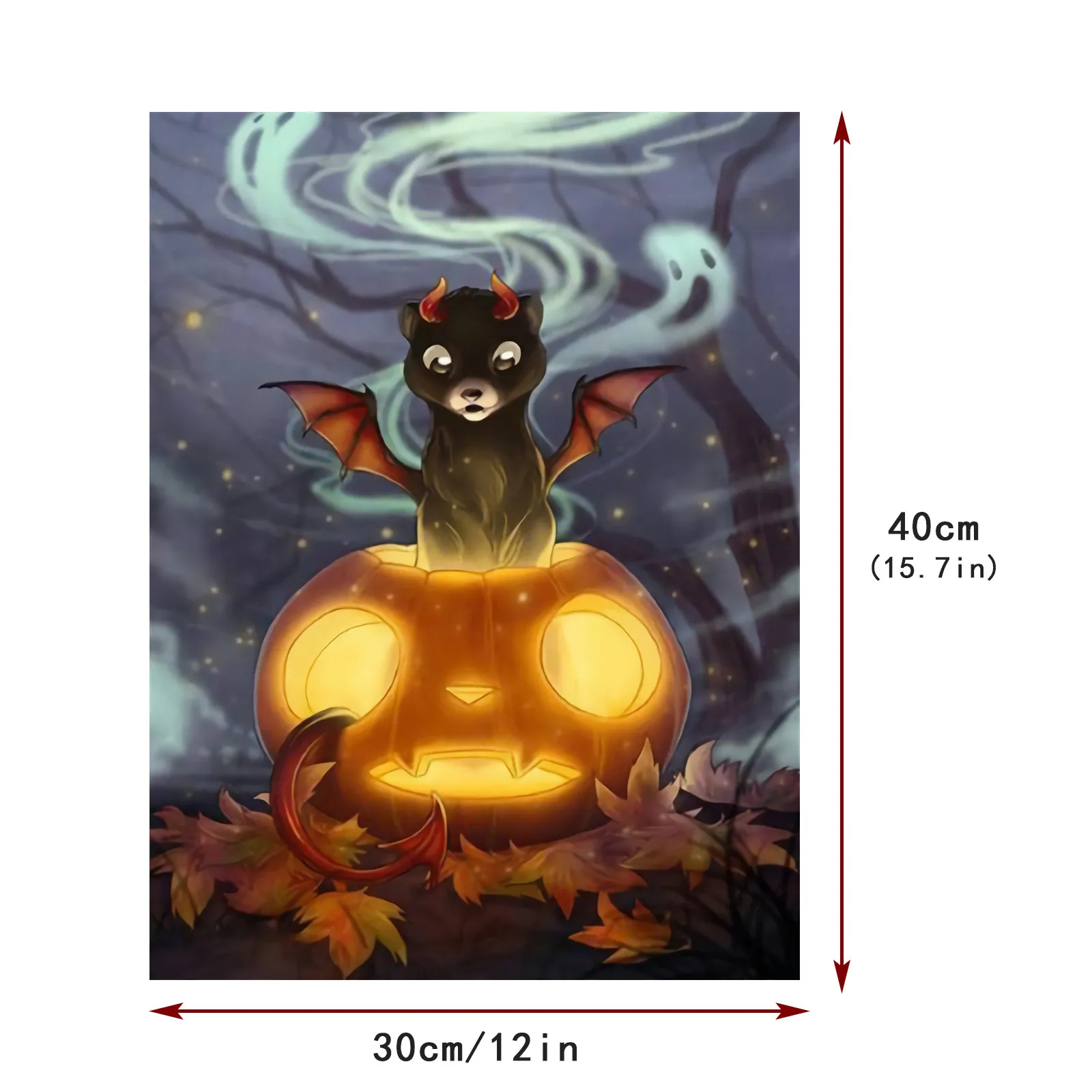 Украшение для хэллоуивечерние 5D алмазная точка полноразмерная картина