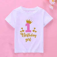 new kids girls summer birthday t shirts short sleeved t shirt size 1 2 3 4 5 6 7 8 9 10 year children party clothing tops tees