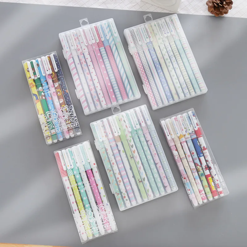 Цветные гелевые ручки в Корейском стиле 6/10 шт./упаковка Наконечник иглы 0 5 мм