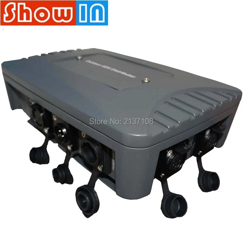 2шт/компл. Распределитель 6DX из алюминиевого сплава для наружного использования, водонепроницаемый, устойчивый к УФ-излучению, соответствующий стандарту DMX512/1990, сертифицированный по стандартам CE RoHS UL, подключение к сети 110В/230В, профессиональн