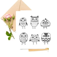 cute owl transparent clear stamps for diy scrapbookingcard making stamps fun decoration supplies