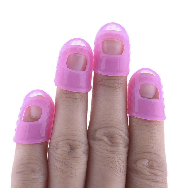 12 stücke gitarre fingerstyle fingertip finger guards für spielen ukuleleelektrische gitarren anfänger silikon gummi schützen abd