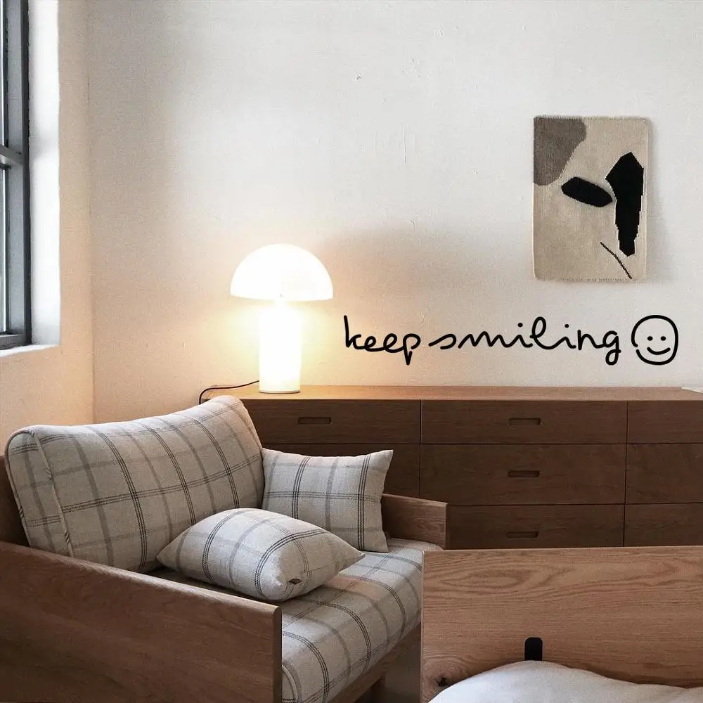 Самоклеящийся плакат Keep Smile Wall Декоративные наклейки для дома гостиной | Дом и сад