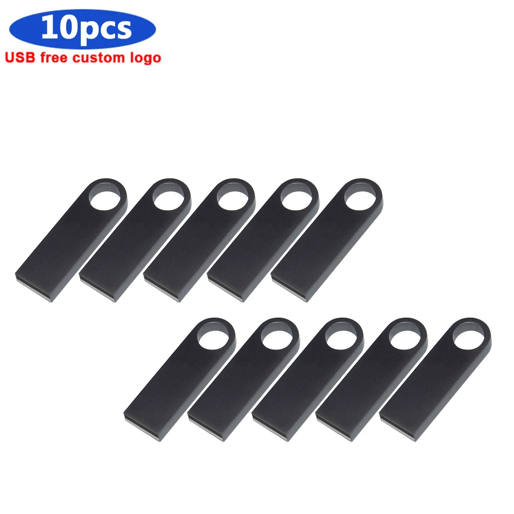

10pcs/lot Hot sale USB Flash Drive Metal Pen drive 64GB 32GB 16GB 8GB 4GB usb Metal pen drive stick 128GB High Speed Waterproof