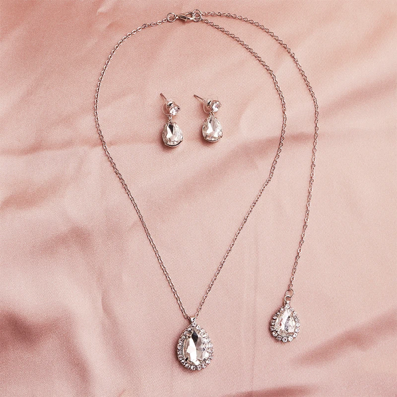 Женский Свадебный комплект из ожерелья и серег Miallo ожерелье с открытой спиной