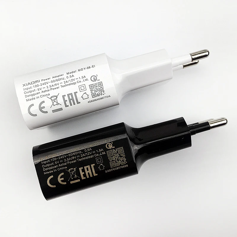 Адаптер быстрой зарядки Xiao mi 9 quick charge QC 3,0 EU usb type c для mi 8 9 se 9t mi x 2 3 Red mi note 7 mdy-08-ei