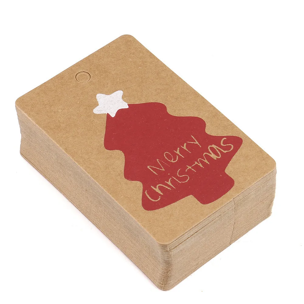 Коричневая 50 шт Рождественская винтажная наклейка Красивая креативная карта