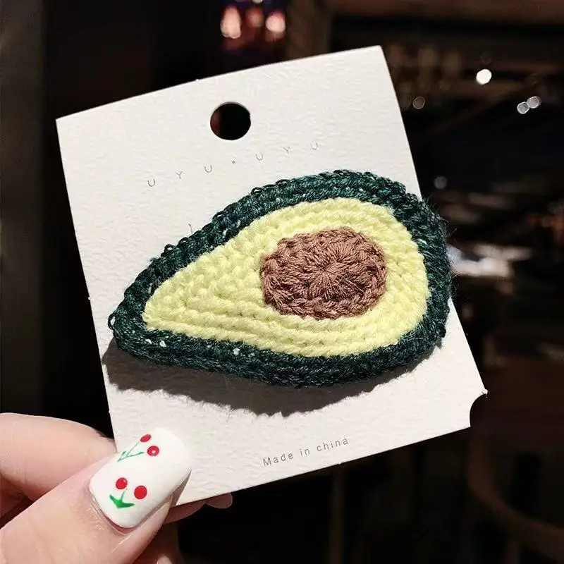 Заколки для волос женские девочек с морковью клубникой арбузом лимоном фруктом